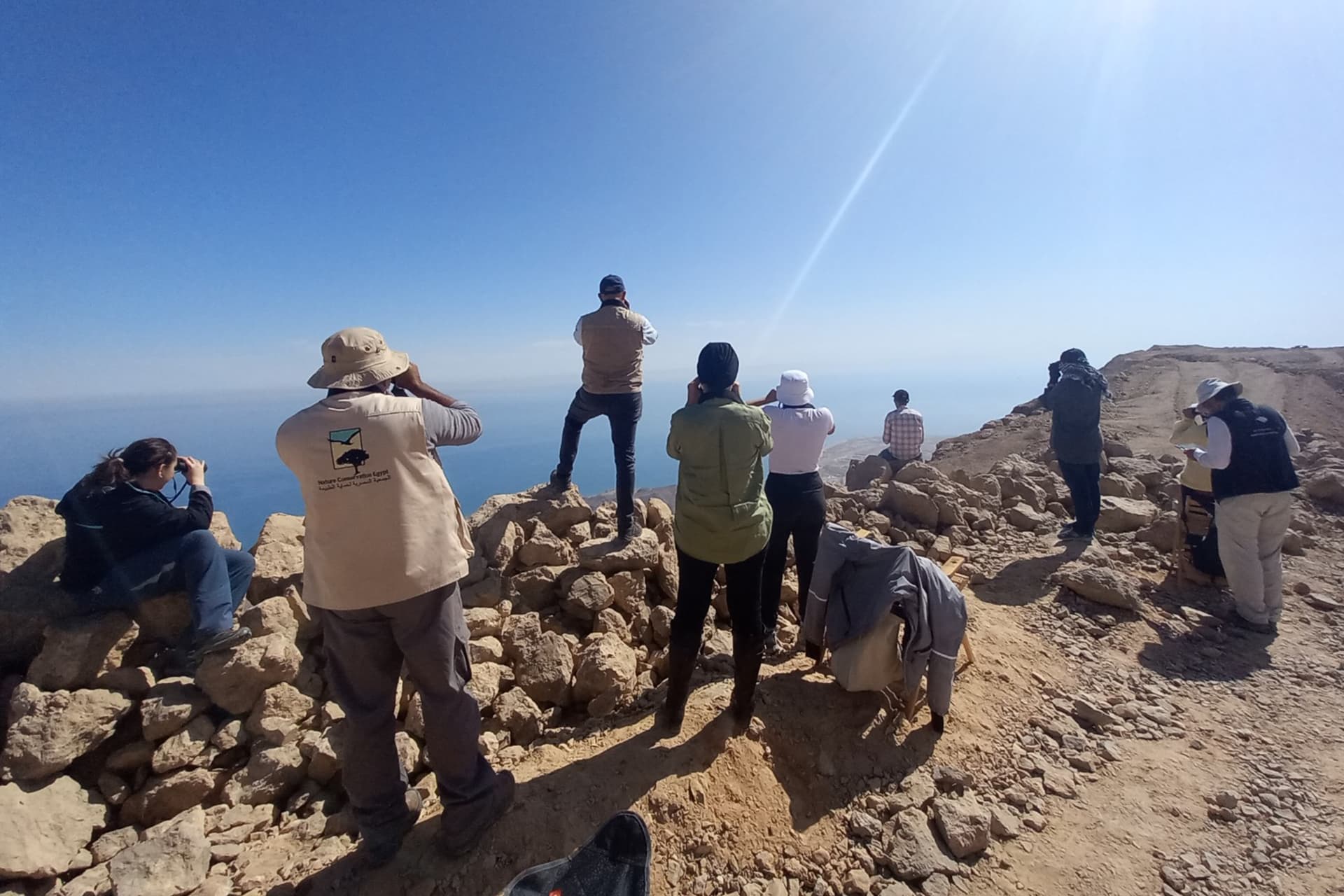 إفطار على قمة جبل الجلالة: متطوعون يرصدون الطيور المهاجرة في رمضان